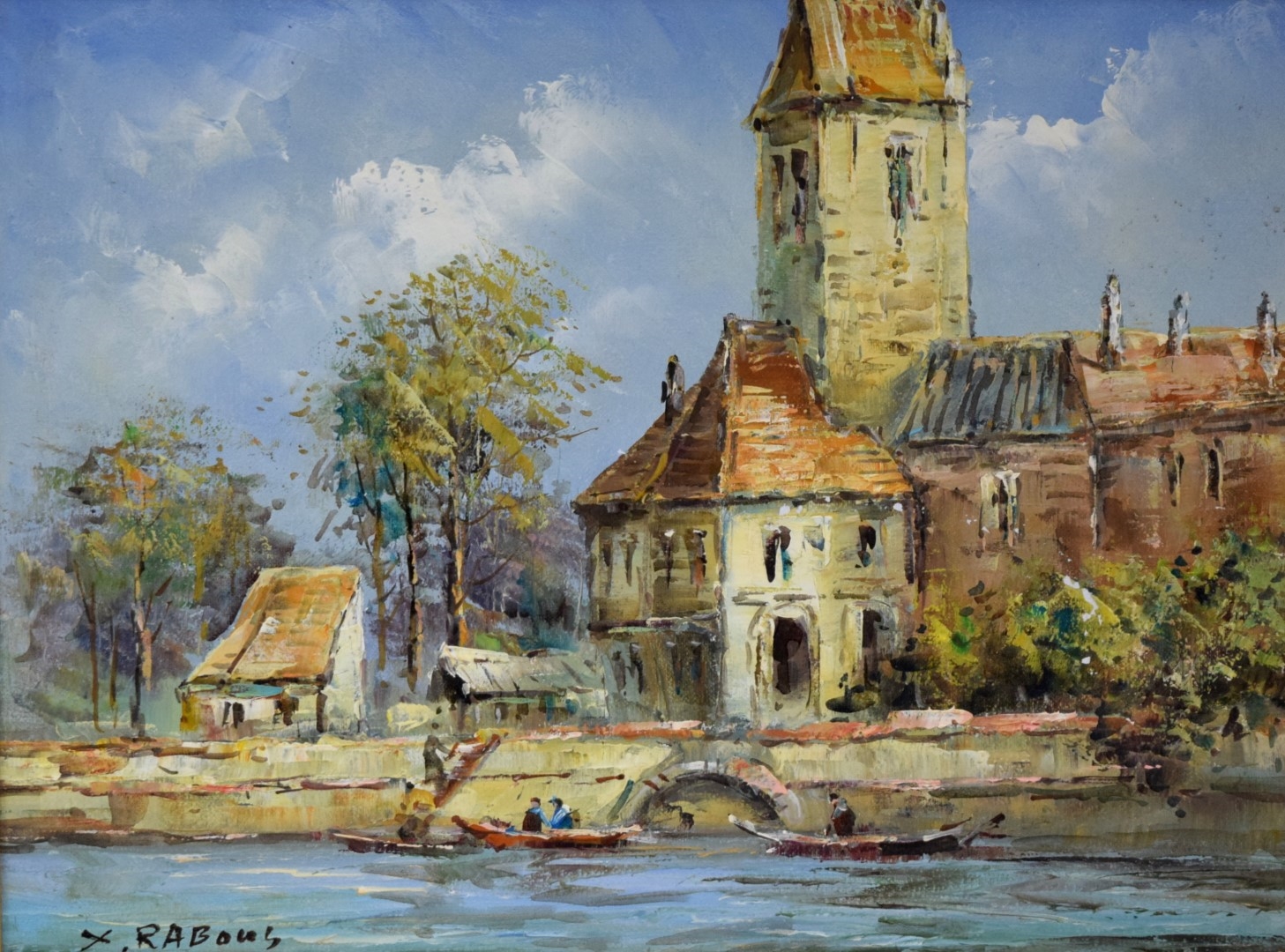 Xavier Rabous | Australian Xavier Rabous Oil On Canvas Painting (1900 ...