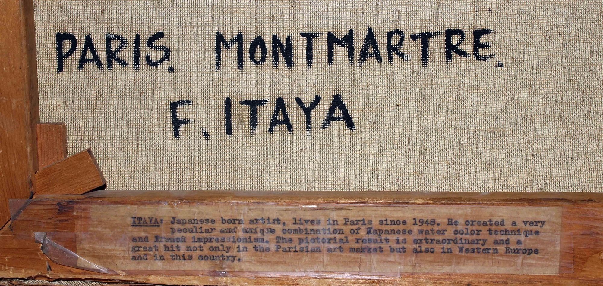 Foussa Itaya | Foussa Itaya - Paris Montmartre (1958) | MutualArt