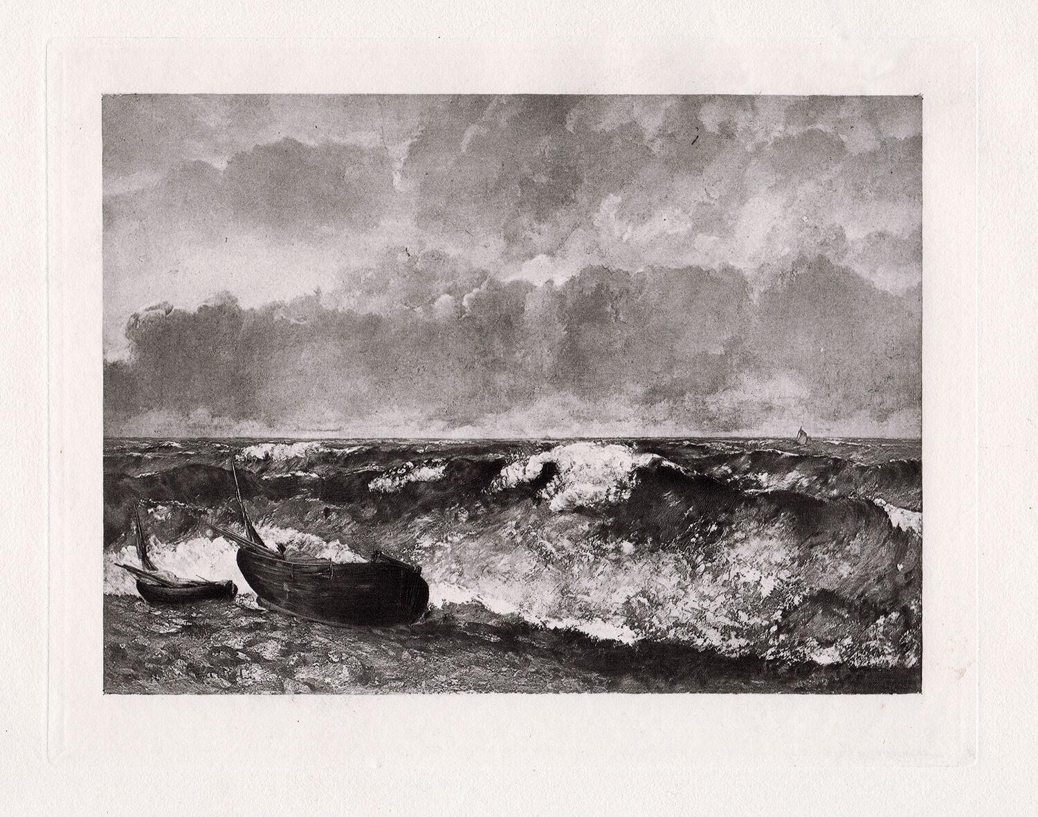 Artwork by Gustave Courbet, The Wave., Made of Heliogravure on wove paper