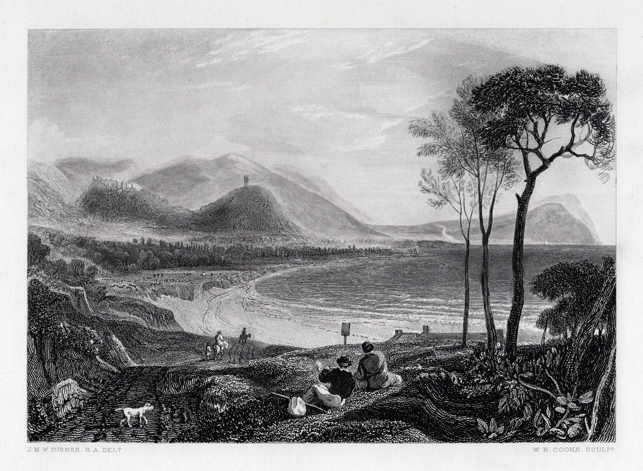 Artwork by Joseph Mallord William Turner, Minehead and Dunster Castle, Made of engraving on wove paper