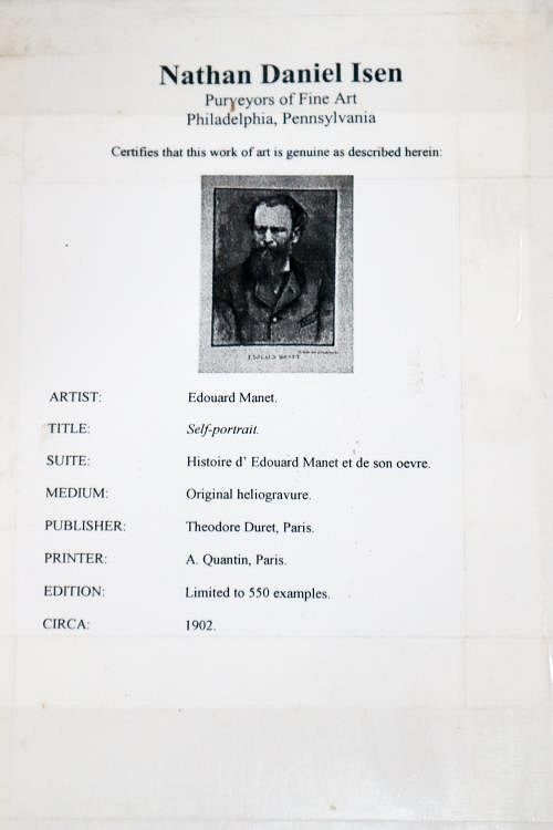 Édouard Manet | Edouard Manet - Self Portrait (1902) | MutualArt