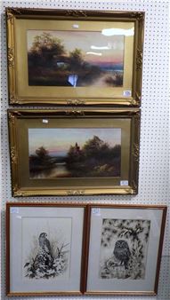 A pair of landscape views - Colin Clarke