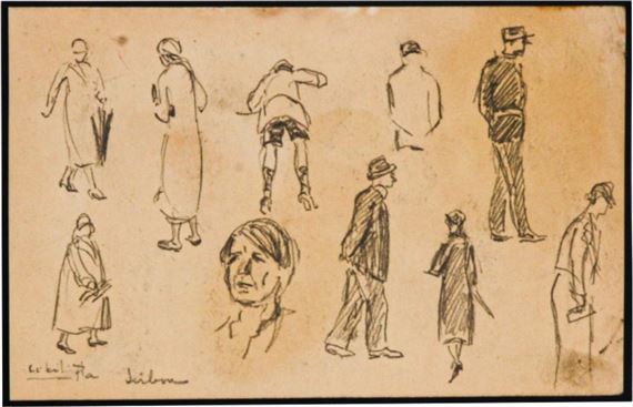 Set of (6) Drawings by Cecilio Pla y Gallardo