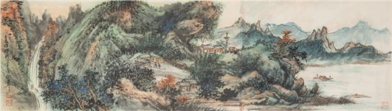 Ink And Color On Paper by Fu Wenyan