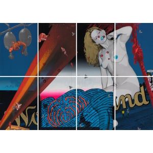 Blue Wonderland by Tadanori Yokoo, 1973