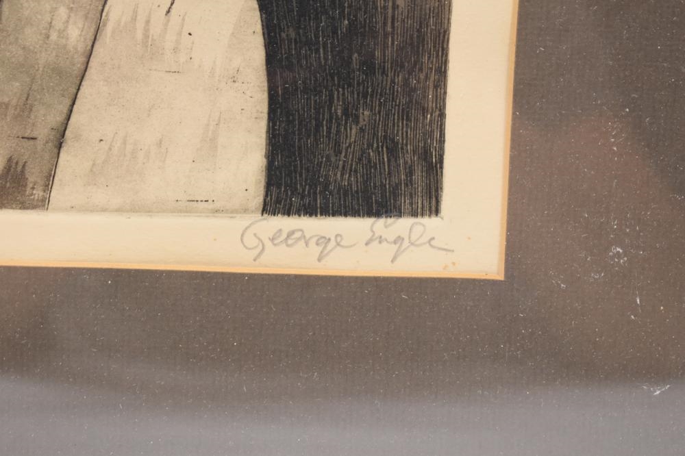 Artwork by George Engle, The Bricklayer, Made of Etching