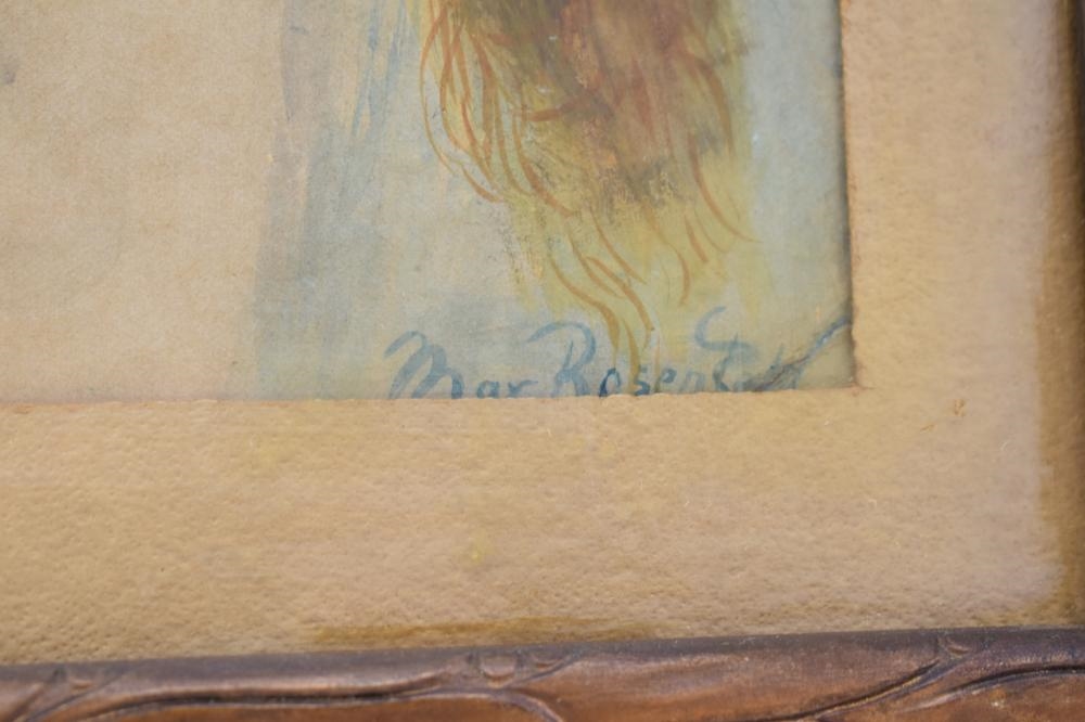 Max Rosenfeld | Antique Max Rosenfeld Mixed Media of Angel in Prayer ...