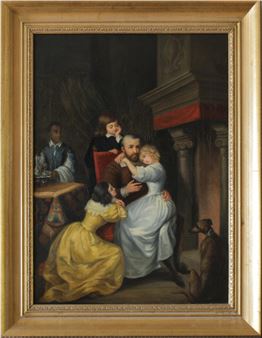 Family by the Fireplace - Harriet Seabrough