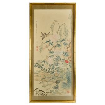A Chinese 'flower' and 'bird' painting, by Jiu Mei (Chinese - Jiu Mei