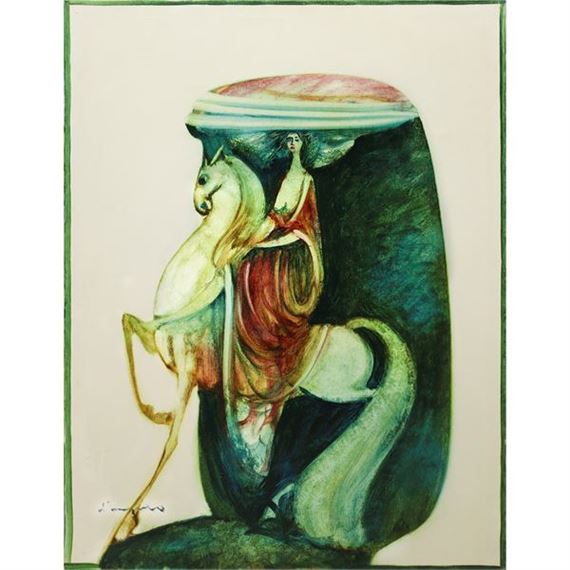 Cesare d'Angelo | Woman on horseback | MutualArt
