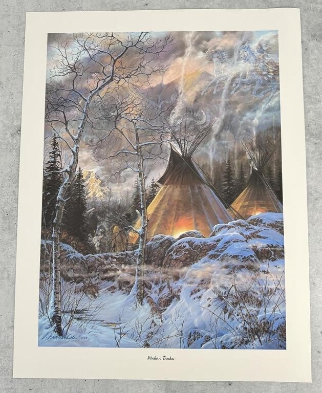 Artwork by Julie Kramer, Julie Kramer Cole Wakan Tanka Print, Made of Print