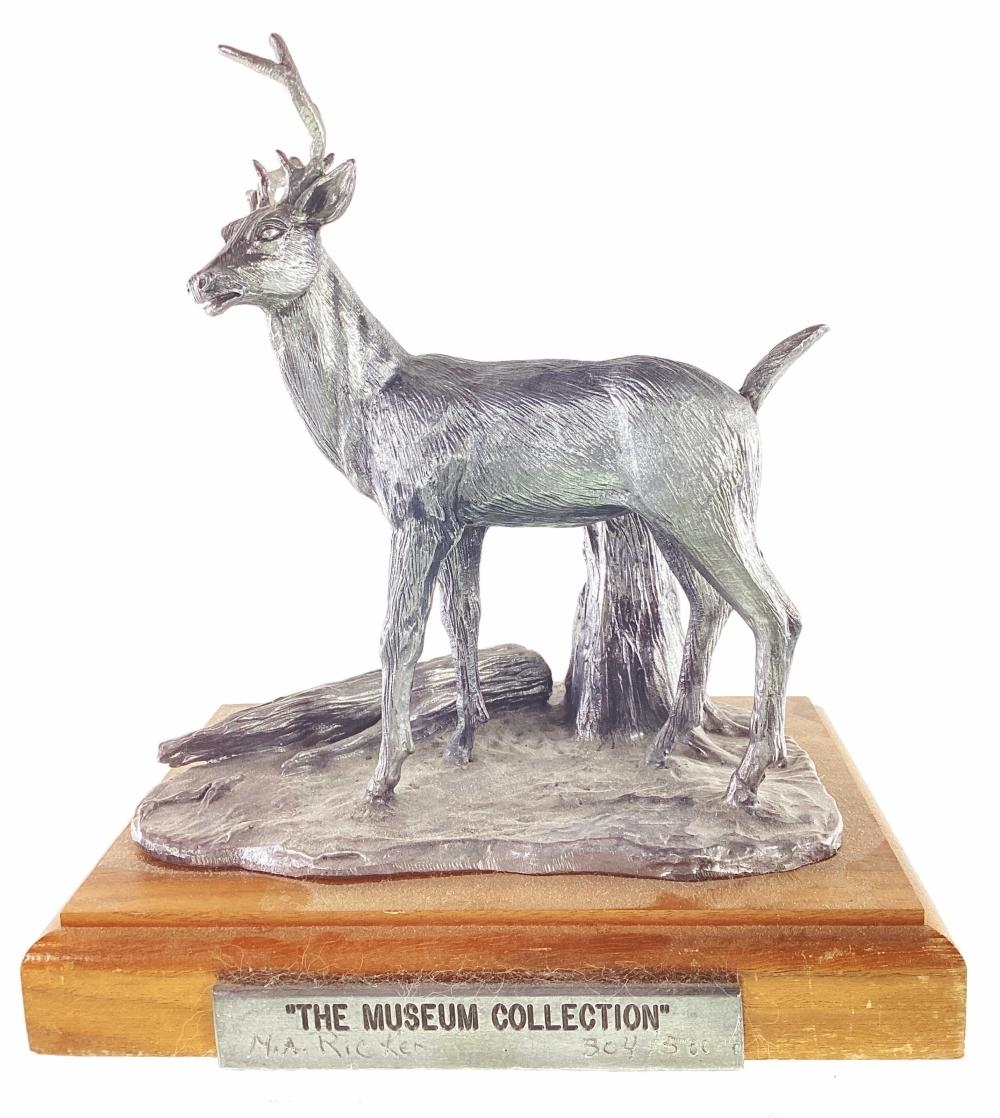 Michael Ricker | Michael Ricker L/e Whitetail Deer Pewter Figure (1989 ...