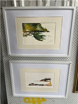 PAIR OF CHRIS NEEDHAM WATERCOLOURS - Chris Needham