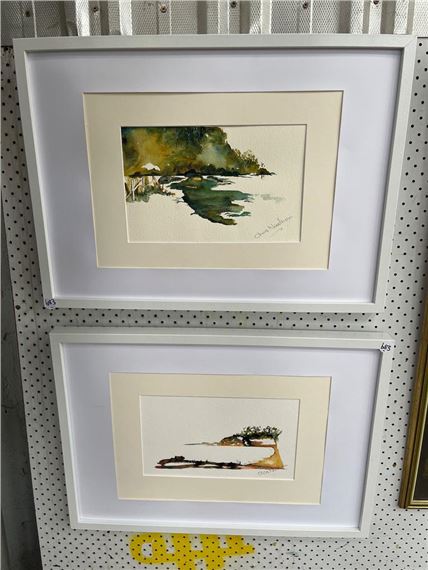 PAIR OF CHRIS NEEDHAM WATERCOLOURS by Chris Needham