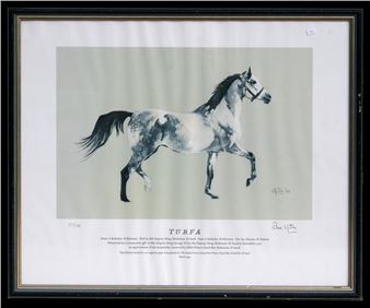 Peter Upton (Modern British) signed limited edition print 57/100 - Turfa - framed & glazed 52 by - Peter Upton