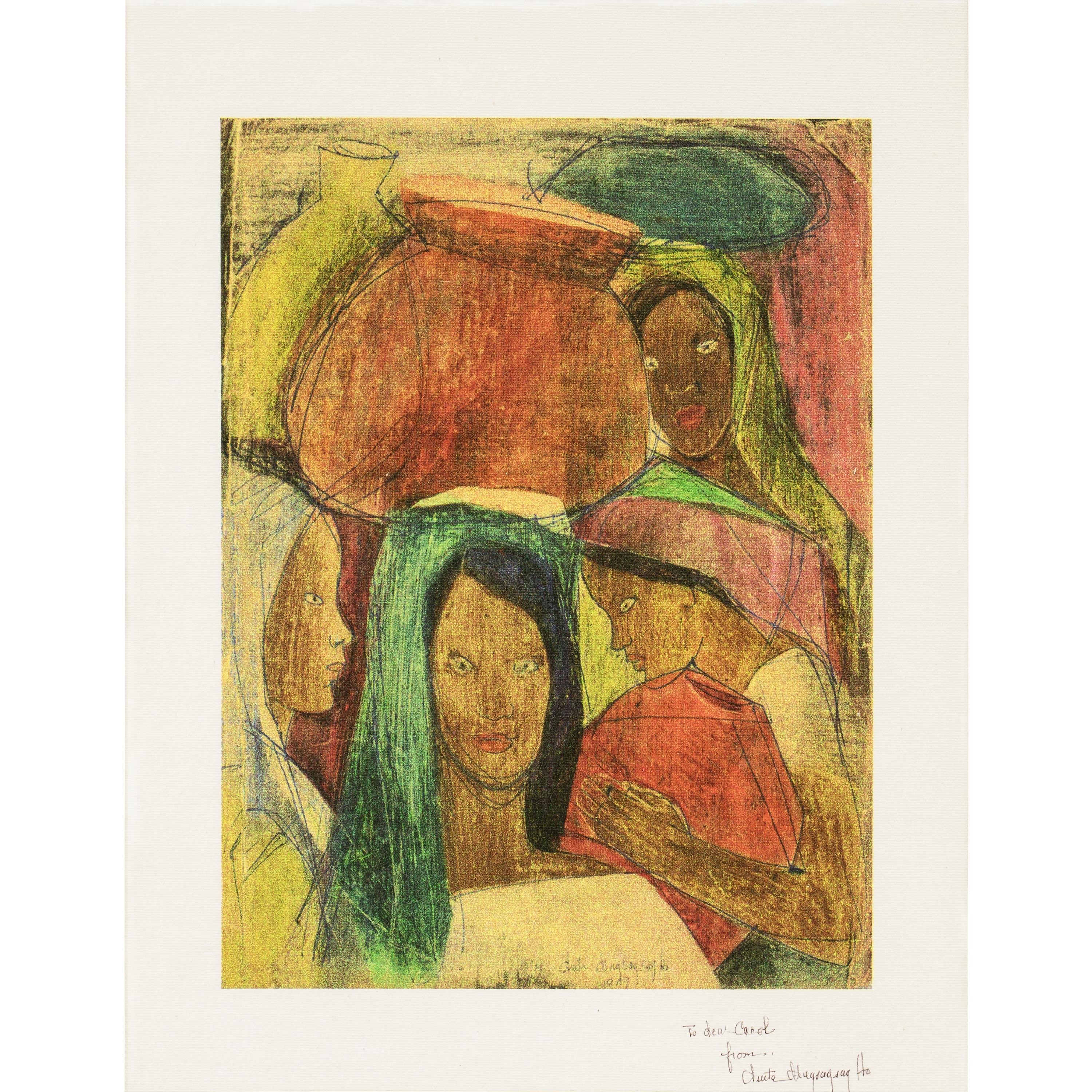 Artwork by Anita Magsaysay-Ho, Women with Jars, Made of Print on canvas