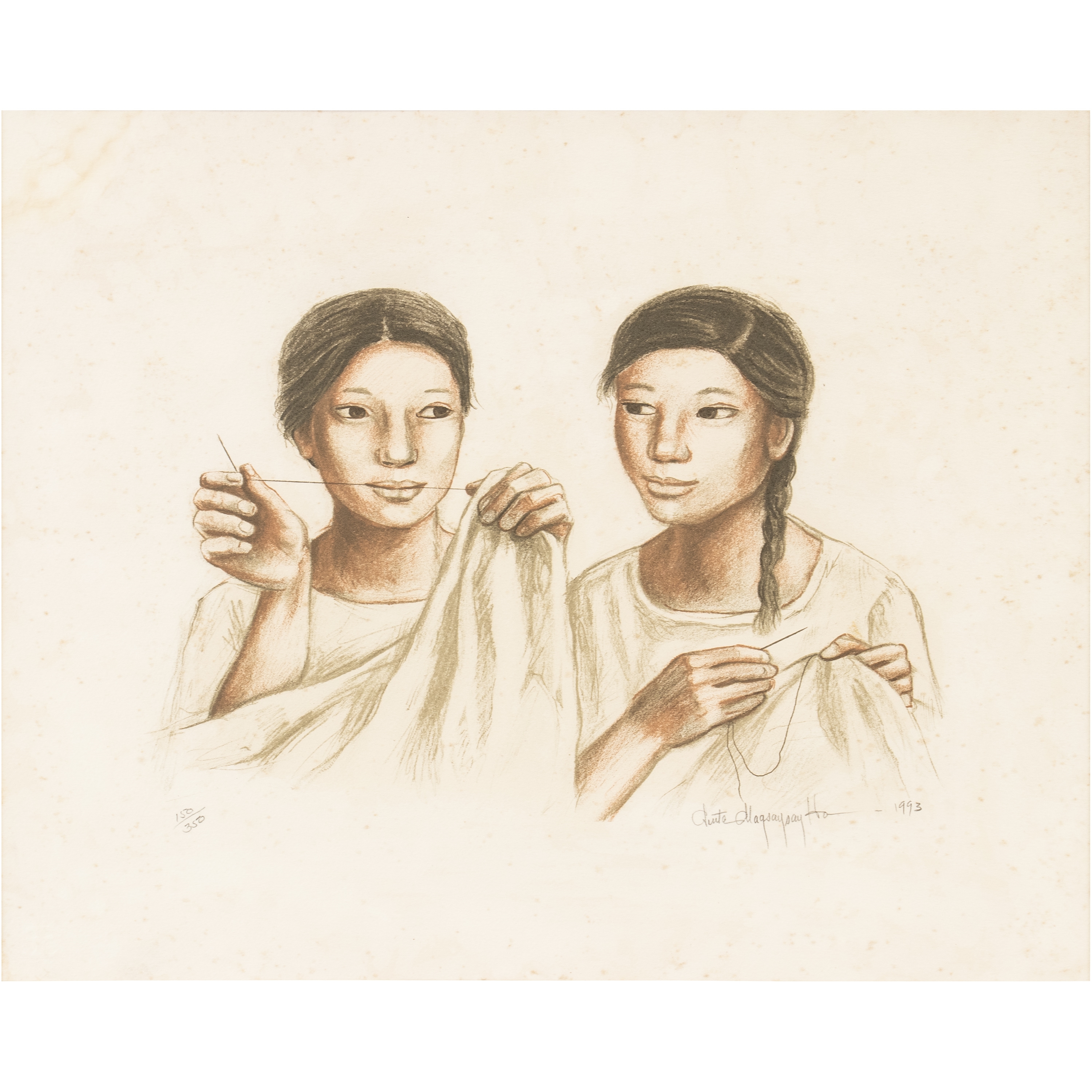 Artwork by Anita Magsaysay-Ho, Confidences, Made of Lithograph
Print