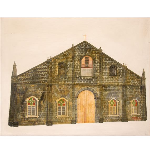 Church of Tabaco, Albay by Rodolfo Ragodon, dated '67