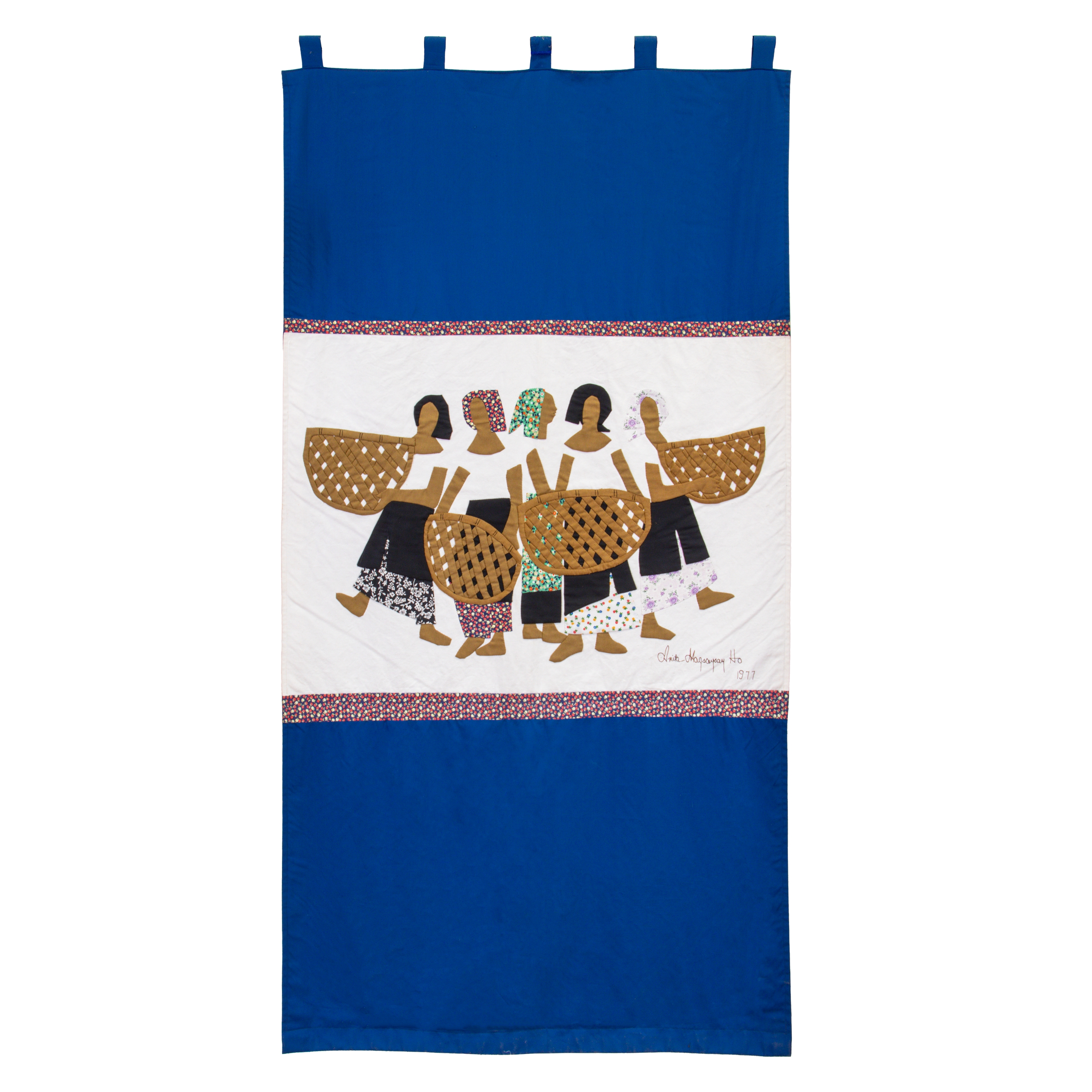 Artwork by Anita Magsaysay-Ho, Women with Baskets, Made of Tapestry