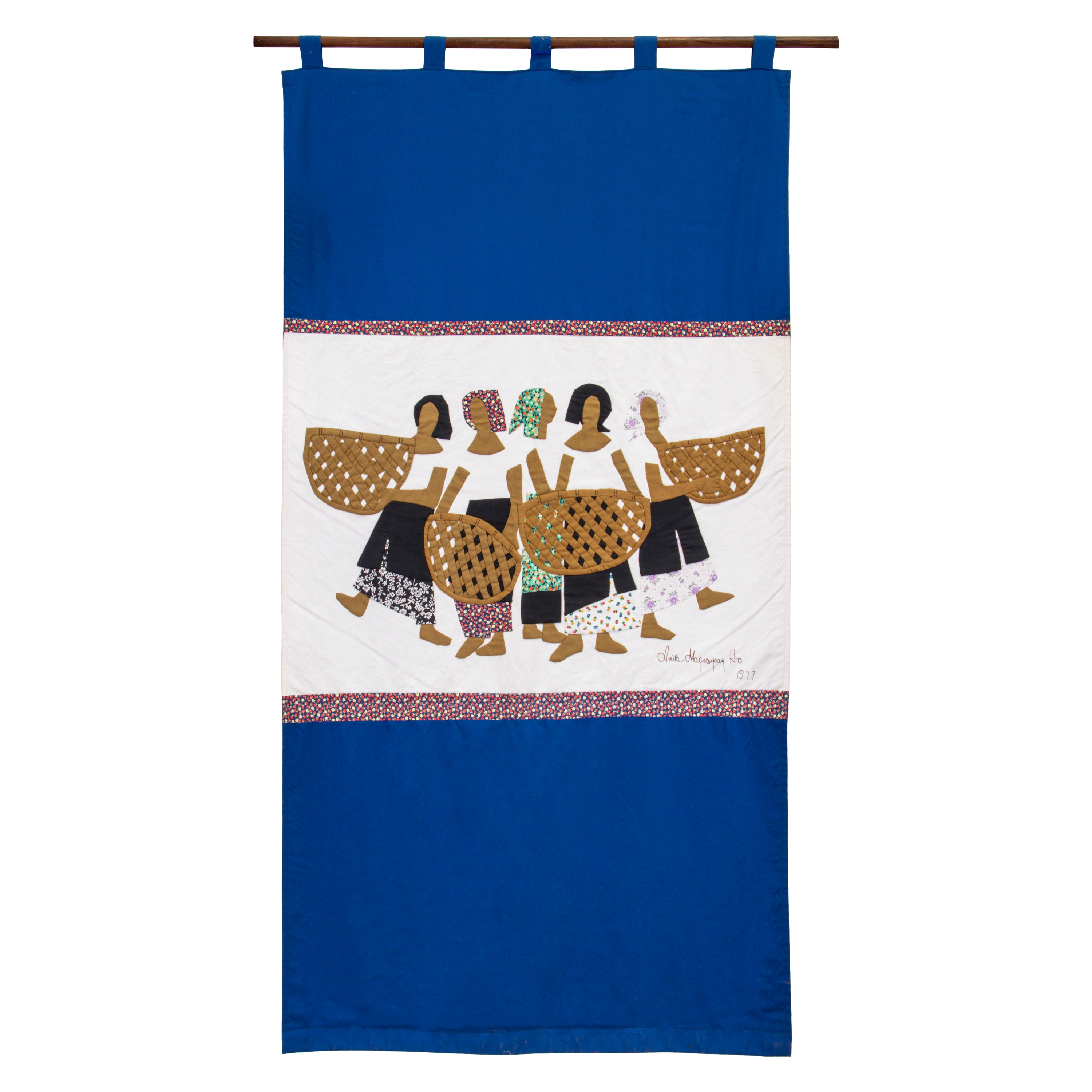 Artwork by Anita Magsaysay-Ho, Women with Baskets, Made of Tapestry