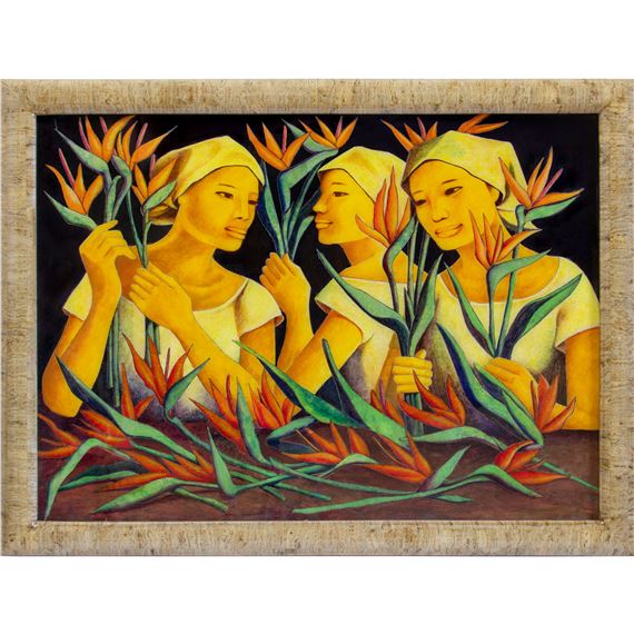 Untitled (Women with Birds of Paradise