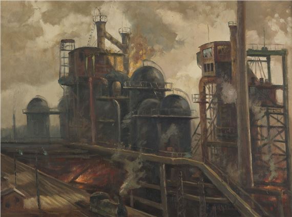 INDUSTRIELLE LANDSCHAFT by Adolf Rheinert, 1880 - 1958