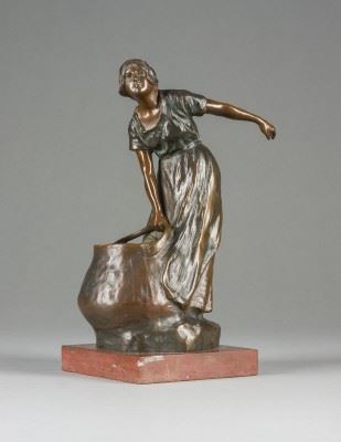 JUNGE FRAU MIT GROSSEM HENKELTOPF by Rudolf Marcuse, 1902