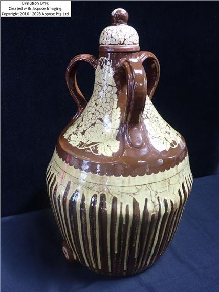 Harold Saunders | A LARGE SLIPWARE POTTERY WINE VESSEL (1958) | MutualArt
