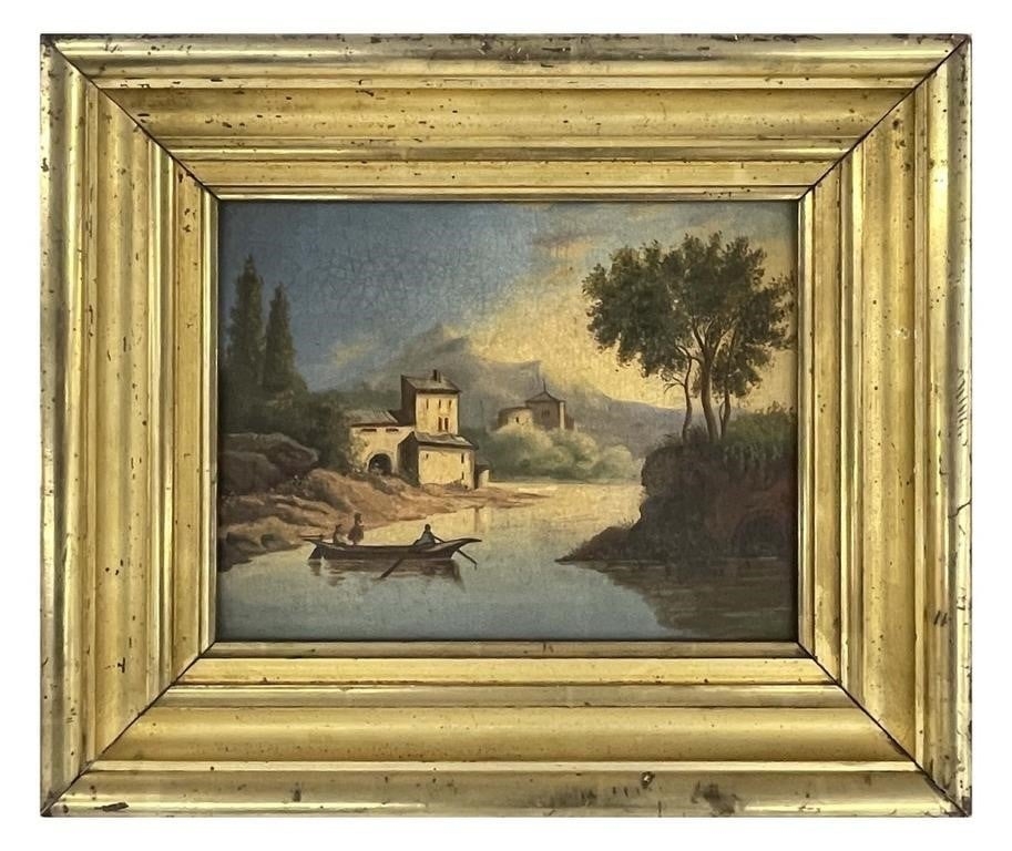 Artwork by Emily Pierce, OIL / CANVAS EMILY PIERCE "RIVER LANDSCAPE, Made of OIL / CANVAS