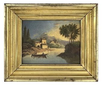 OIL / CANVAS EMILY PIERCE "RIVER LANDSCAPE - Emily Pierce