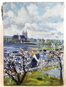Saint-Gatien seen from the Loire at Tours - Gardot René