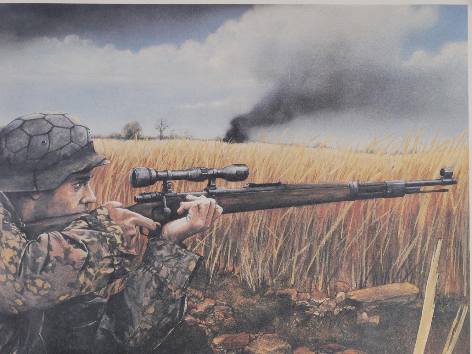 Max Crace | THIRD REICH WAFFEN-SS SNIPER MAX CRACE ART PRINT (1944 ...