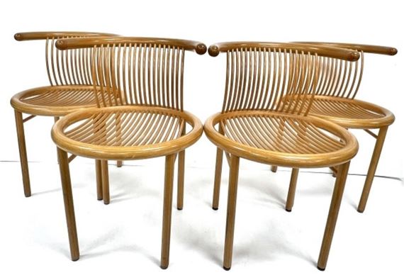 4 Helmut Lubke Mid Century Dinning Chairs - Helmut Lubke