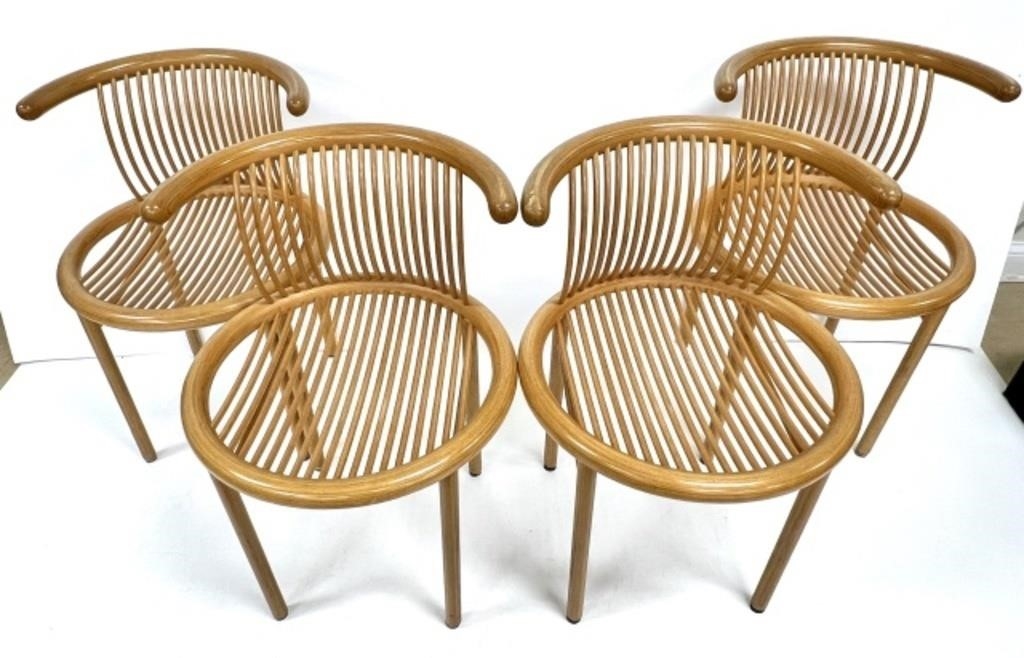 Artwork by Helmut Lubke, 4 Helmut Lubke Mid Century Dinning Chairs, Made of photo
