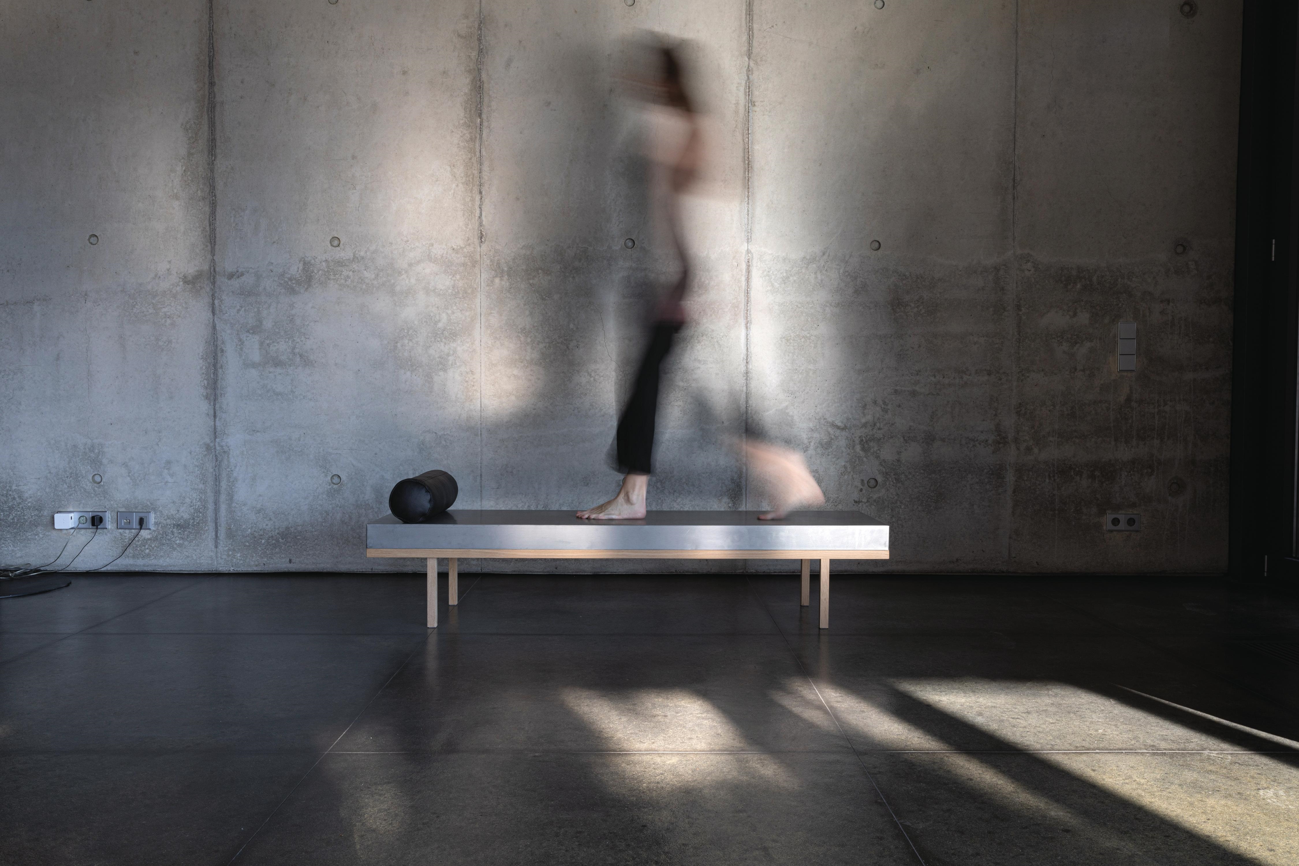 Artwork by Xaver Sedelmeier, A recliner, designed by Xaver Sedelmeier, Made of natural oak