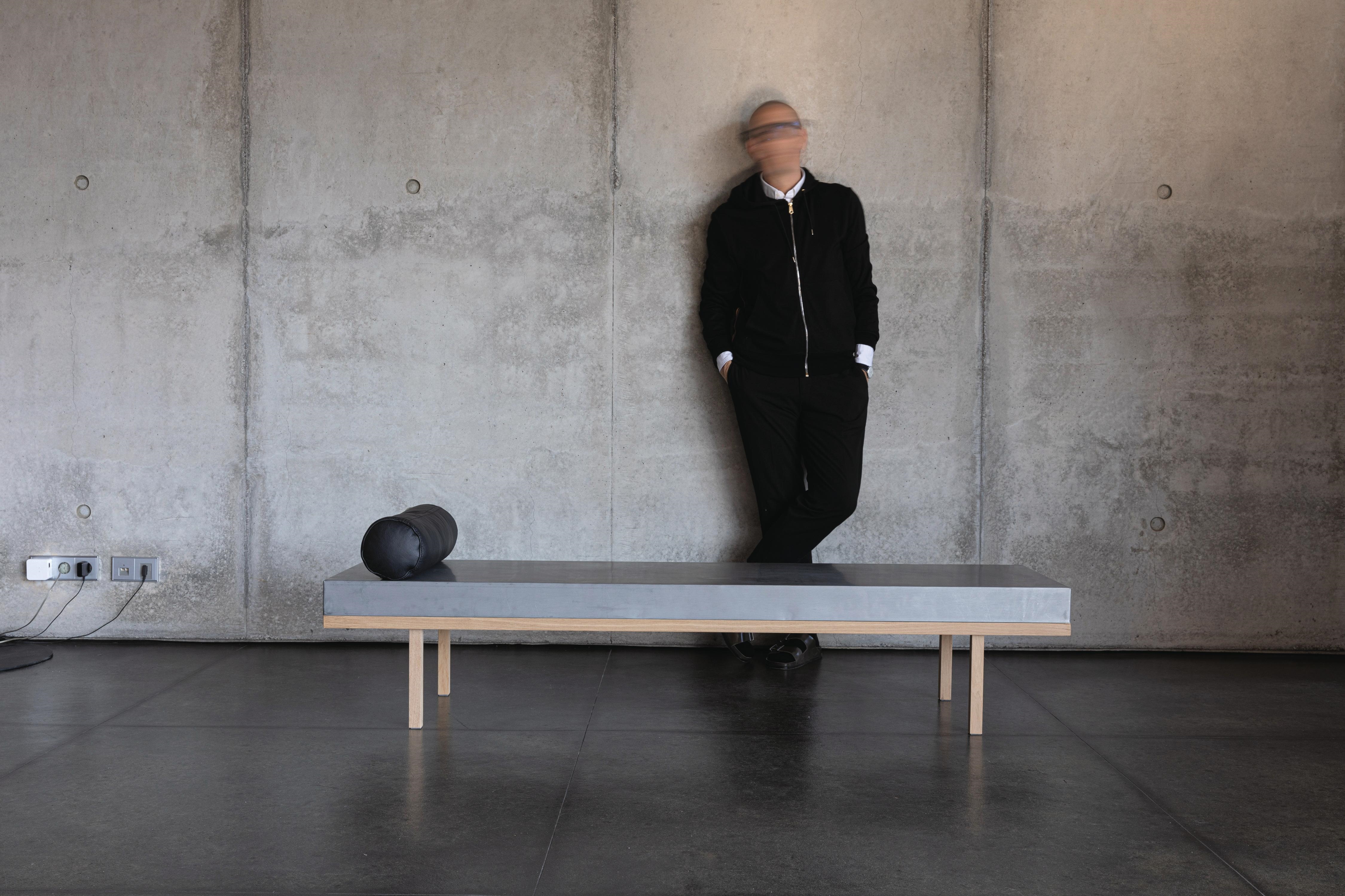 Artwork by Xaver Sedelmeier, A recliner, designed by Xaver Sedelmeier, Made of natural oak