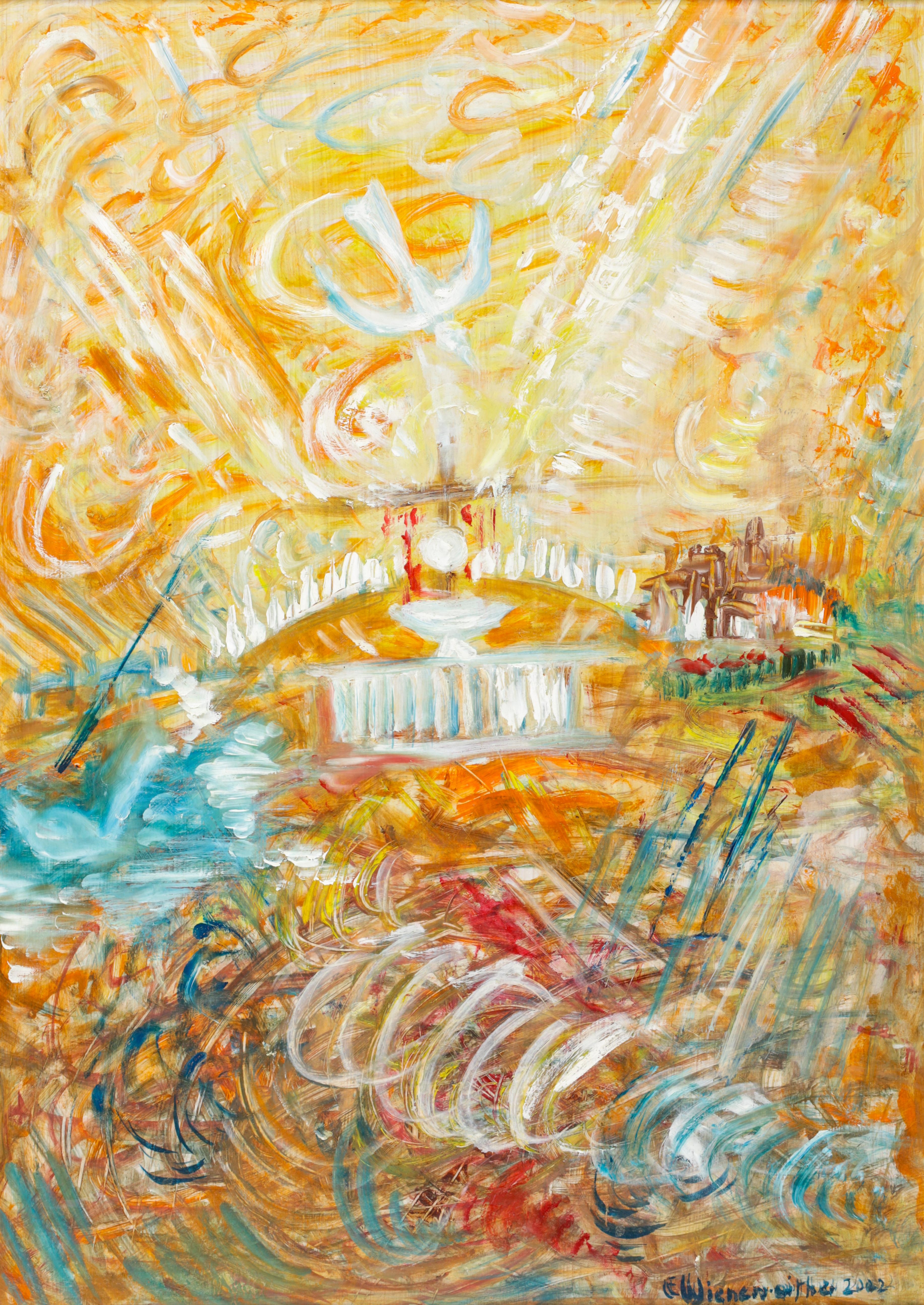 Artwork by Elisabeth Wienerroither, (Linz 1930-2017) Richard Wagner - Parsifal, Made of Öl auf Platte