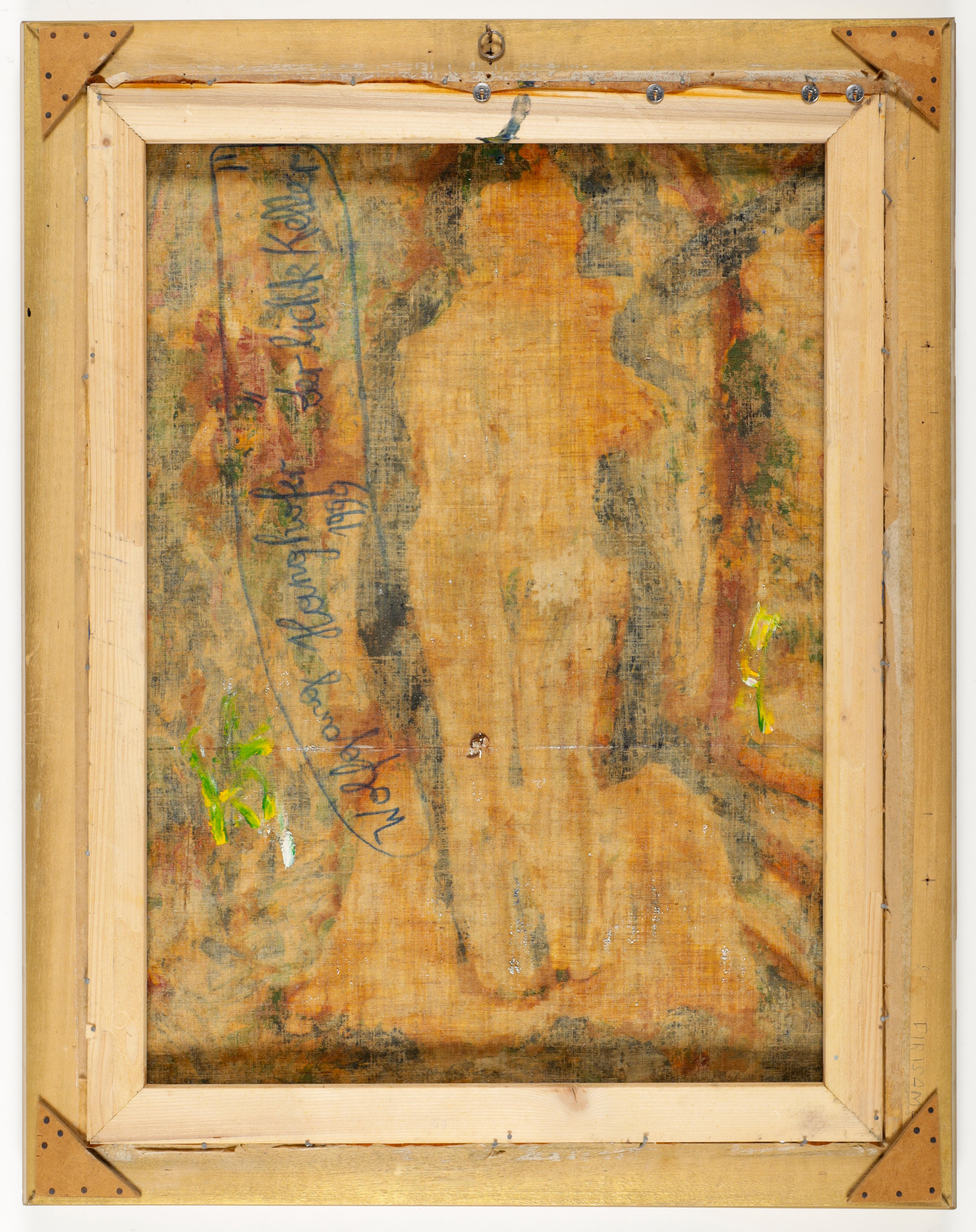 Artwork by Wolfgang Hanghofer, (Linz 1955 geb.) Der lichte Keller (Weiblicher Akt), Made of Öl auf Leinwand