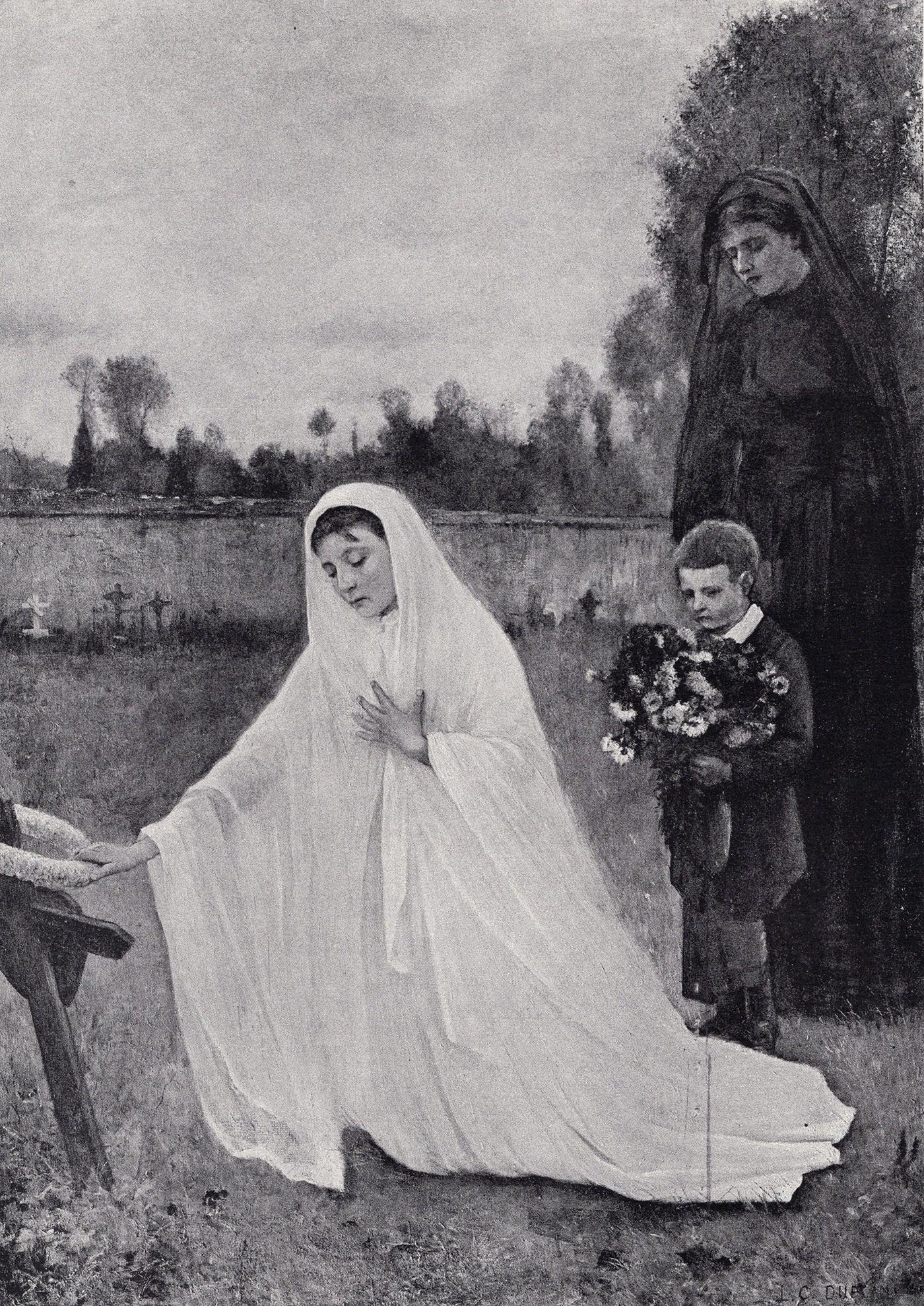 Artwork by L. Duplan, Filial Piety, Made of Antique print after the original