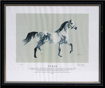 Peter Upton (Modern British) signed limited edition print 57/100 - Turfa - framed & glazed 52 by - Peter Upton