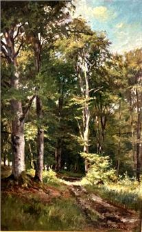 Sommerlicher Waldweg - Gustav von Bechtolsheim