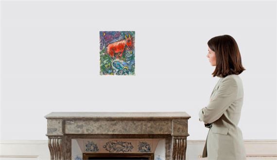 Marc Chagall | L'âne rouge à l'auge (1981) | MutualArt