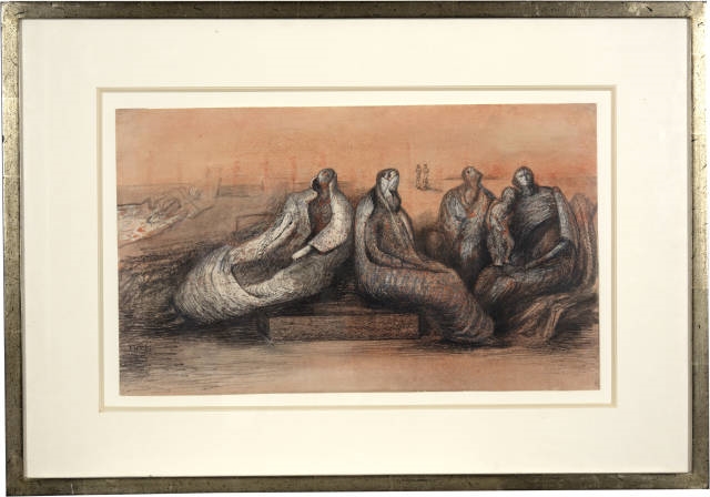 Henry Moore | Group of Seated Figures (1942) | MutualArt