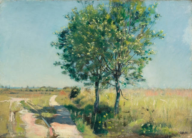 Artwork by Ferdinand Hodler, Weiden am Wegrand, Made of Oil on canvas