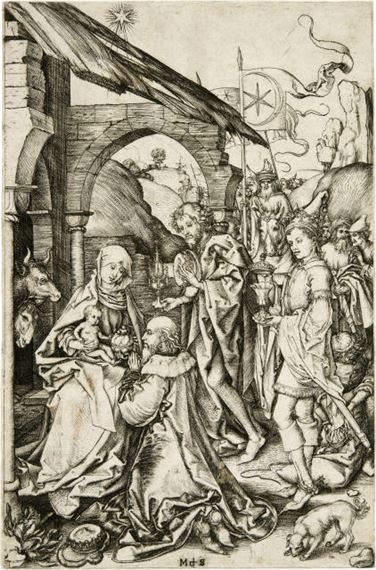 Die Anbetung der Könige - The Adoration of the Magi by Martin Schongauer, circa 1473