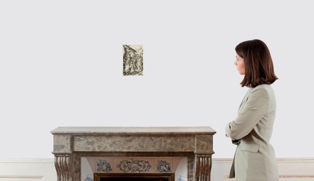 Artwork by Martin Schongauer, Die Anbetung der Könige - The Adoration of the Magi, Made of engraving on laid paper