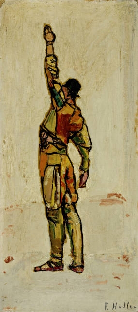 Artwork by Ferdinand Hodler, Einmütigkeit, Made of oil on paper over canvas