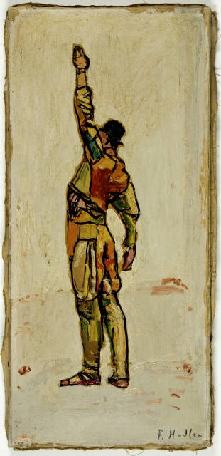 Artwork by Ferdinand Hodler, Einmütigkeit, Made of oil on paper over canvas