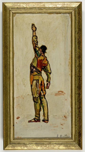 Artwork by Ferdinand Hodler, Einmütigkeit, Made of oil on paper over canvas