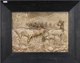 Famille de cerfs - Oskar Pflug